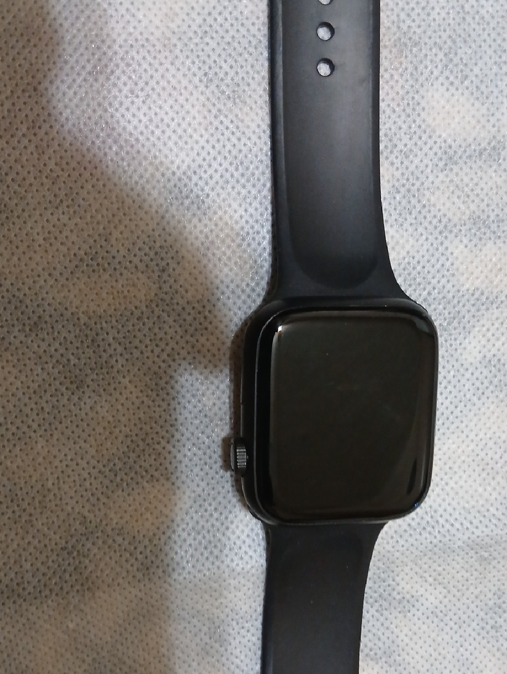 Black Smartwatch with Silicone Band - Unbranded